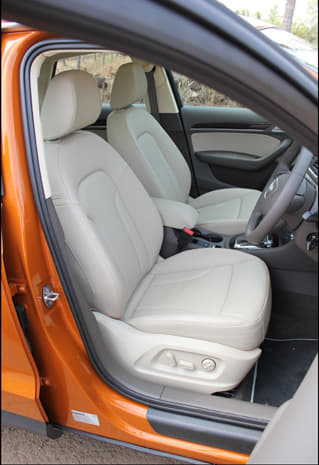 The front seats are just as comfortable as either the Q5 or Q7’s, if not as large.